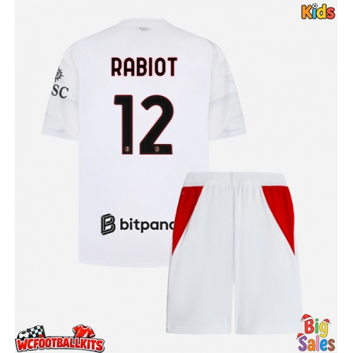 AC Milan Adrien Rabiot #12 Replica Away Stadium Kit for Kids 2026-27 Short Sleeve (+ pants)